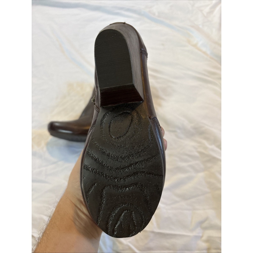 OTBT Red Way Brown Leather Zip‎ High Heel Ankle Booties Boots Size Womens 7.5 M - Picture 3 of 11